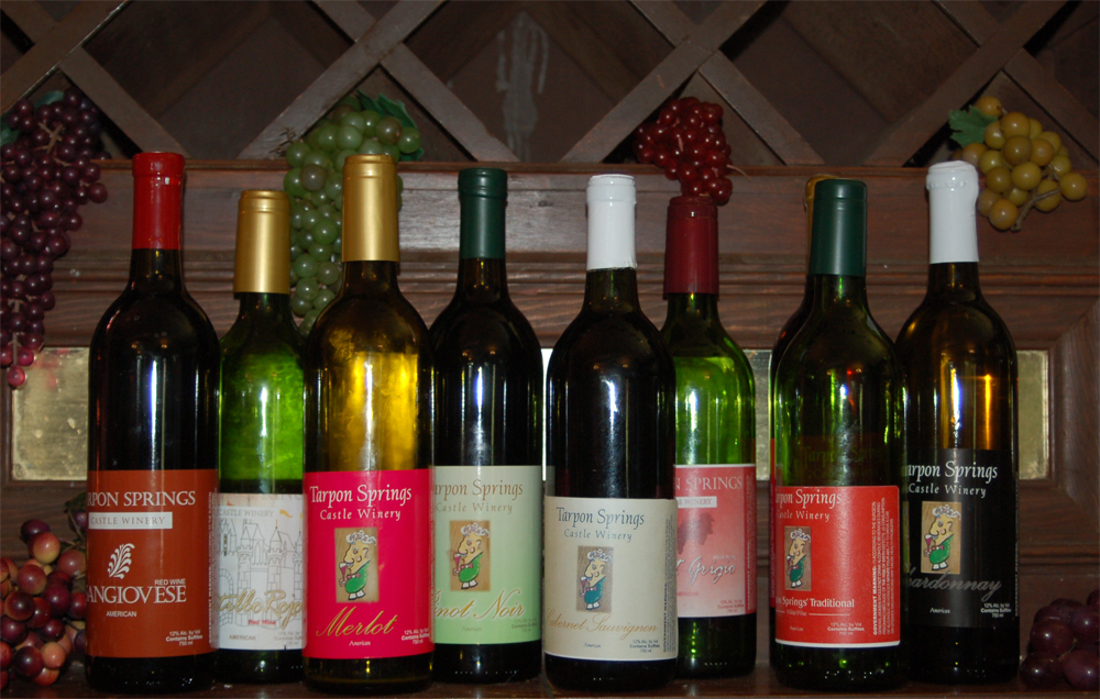 image of the handcrafted wine at Tarpon Springs Castle Winery